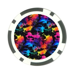 Tie Dye Rainbow Galaxy Poker Chip Card Guard by KirstenStar