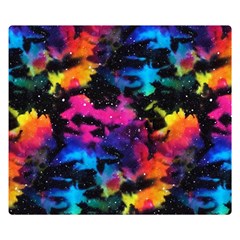 Tie Dye Rainbow Galaxy Double Sided Flano Blanket (small)  by KirstenStar