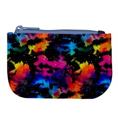 Tie Dye Rainbow Galaxy Large Coin Purse by KirstenStar