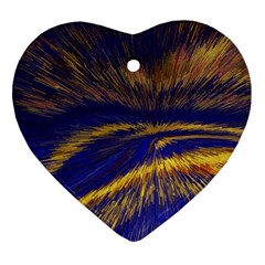 Bomb Background Pattern Explode Ornament (heart) by Mariart