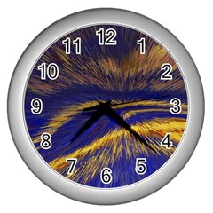 Bomb Background Pattern Explode Wall Clock (silver) by Mariart