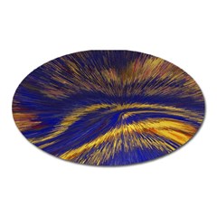 Bomb Background Pattern Explode Oval Magnet by Mariart