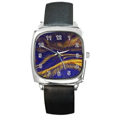 Bomb Background Pattern Explode Square Metal Watch by Mariart