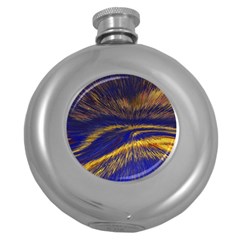 Bomb Background Pattern Explode Round Hip Flask (5 Oz) by Mariart