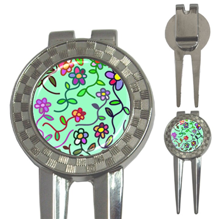 Flowers Floral Plants 3-in-1 Golf Divots