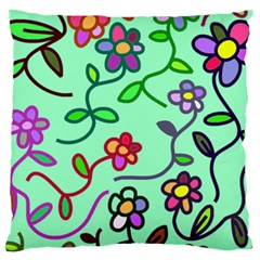 Flowers Floral Plants Large Cushion Case (one Side) by Bajindul