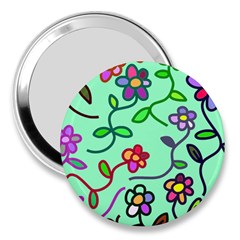 Flowers Floral Plants 3  Handbag Mirrors by Bajindul