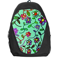 Flowers Floral Plants Backpack Bag by Bajindul