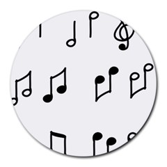 Piano Notes Music Round Mousepads