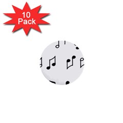 Piano Notes Music 1  Mini Buttons (10 Pack)  by HermanTelo