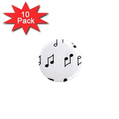 Piano Notes Music 1  Mini Magnet (10 Pack)  by HermanTelo