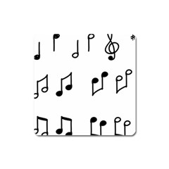 Piano Notes Music Square Magnet by HermanTelo