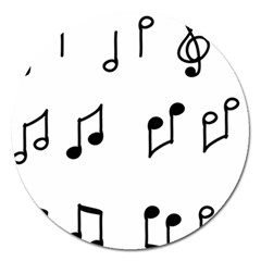 Piano Notes Music Magnet 5  (round) by HermanTelo