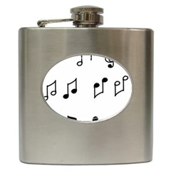 Piano Notes Music Hip Flask (6 Oz)