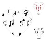 Piano Notes Music Playing Cards Single Design (Heart) Front