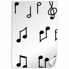 Piano Notes Music Canvas 12  X 18  by HermanTelo