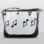 Piano Notes Music Messenger Bag Front