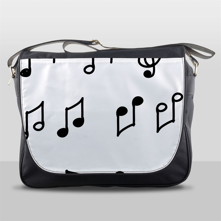 Piano Notes Music Messenger Bag