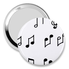 Piano Notes Music 3  Handbag Mirrors by HermanTelo