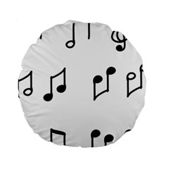 Piano Notes Music Standard 15  Premium Round Cushions