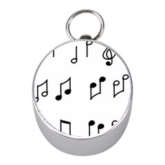 Piano Notes Music Mini Silver Compasses by HermanTelo