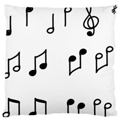 Piano Notes Music Large Flano Cushion Case (two Sides)