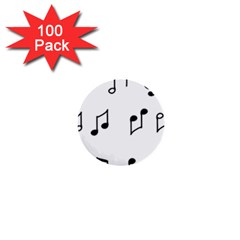 Piano Notes Music 1  Mini Buttons (100 Pack)  by HermanTelo