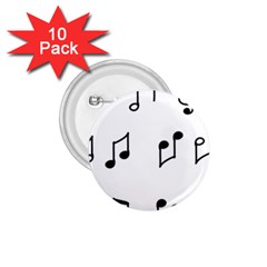 Piano Notes Music 1 75  Buttons (10 Pack) by HermanTelo