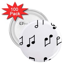 Piano Notes Music 2 25  Buttons (100 Pack)  by HermanTelo