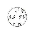 Piano Notes Music Hat Clip Ball Marker (4 pack) Front