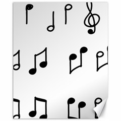 Piano Notes Music Canvas 11  X 14  by HermanTelo