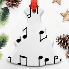 Piano Notes Music Christmas Tree Ornament (two Sides)