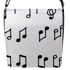 Piano Notes Music Flap Closure Messenger Bag (s)