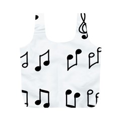 Piano Notes Music Full Print Recycle Bag (m)