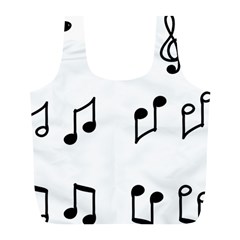 Piano Notes Music Full Print Recycle Bag (l)