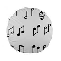 Piano Notes Music Standard 15  Premium Flano Round Cushions by HermanTelo