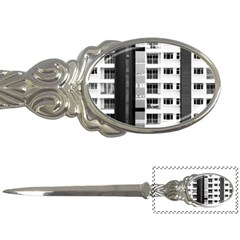 White And Black City Buildings Letter Opener by Pakrebo