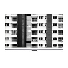 White And Black City Buildings Business Card Holder by Pakrebo