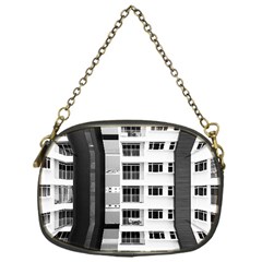 White And Black City Buildings Chain Purse (one Side) by Pakrebo