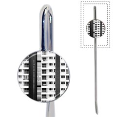 White And Black City Buildings Book Mark by Pakrebo