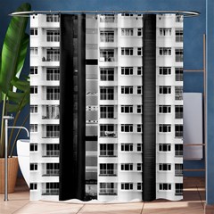 White And Black City Buildings Shower Curtain 60  X 72  (medium)  by Pakrebo