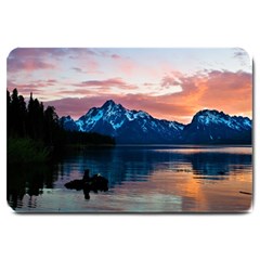 Tree Near Mountain Range Large Doormat  by Pakrebo