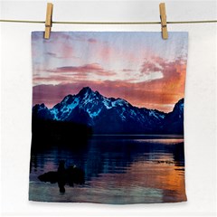 Tree Near Mountain Range Face Towel by Pakrebo