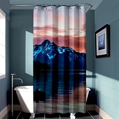 Tree Near Mountain Range Shower Curtain 36  X 72  (stall)  by Pakrebo