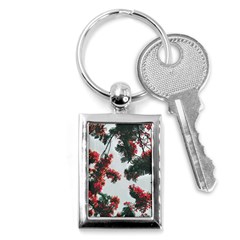 Red Petaled Flowers Key Chain (rectangle) by Pakrebo