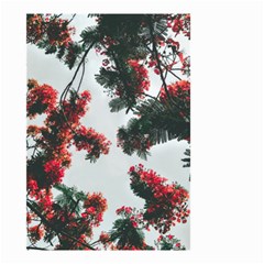 Red Petaled Flowers Small Garden Flag (two Sides) by Pakrebo