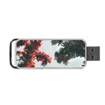 Red Petaled Flowers Portable USB Flash (One Side) Front