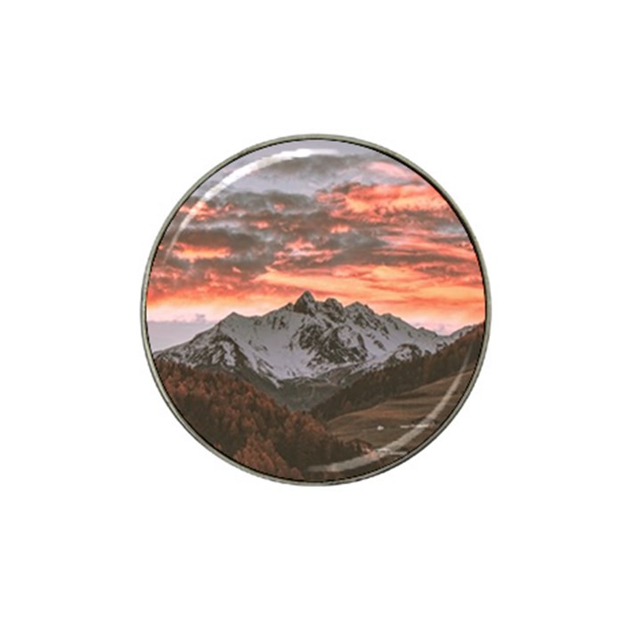 Scenic View Of Snow Capped Mountain Hat Clip Ball Marker (10 pack)