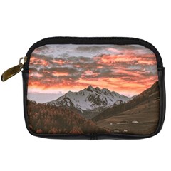 Scenic View Of Snow Capped Mountain Digital Camera Leather Case by Pakrebo