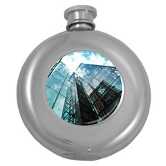 Architectural Design Architecture Building Business Round Hip Flask (5 Oz) by Pakrebo